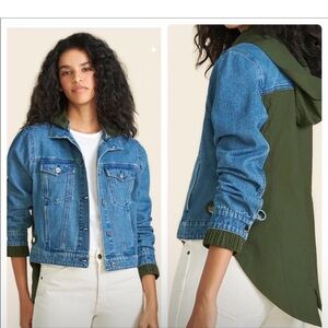 Veronica Beard Shani Waterfall DenimTwill Combo Jacket XS